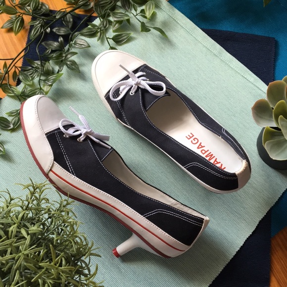 Rampage Shoes - Rampage Kitten Heel Low Top Sneaker pumps Size 8.5